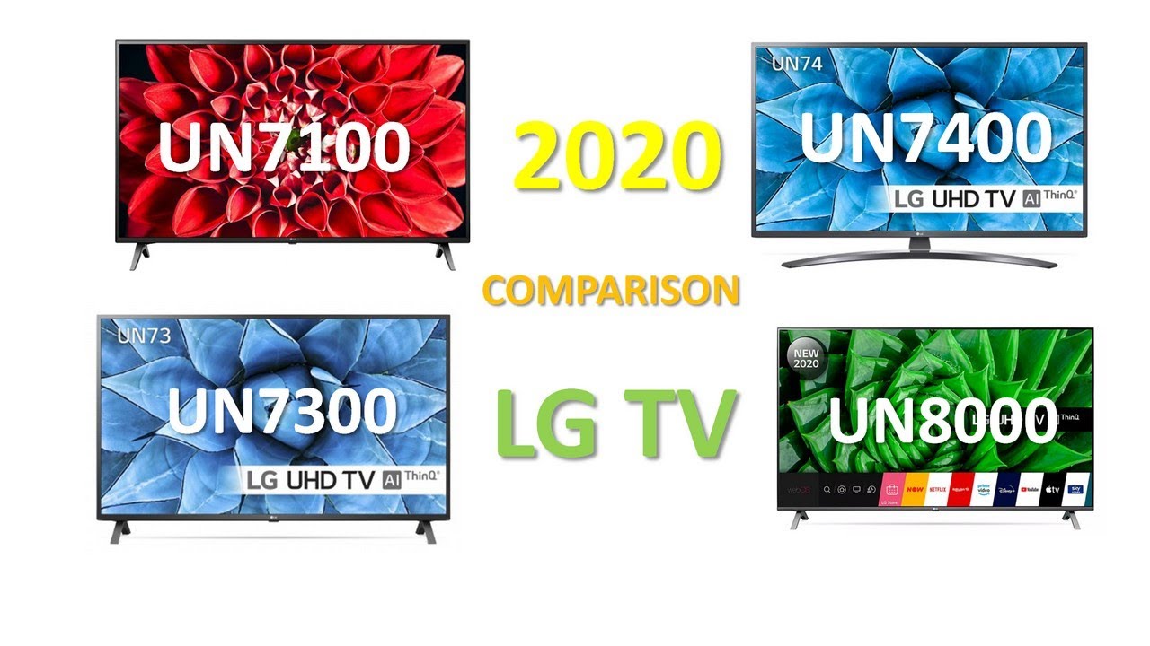 LG 55UN7100 vs 55UN7300 vs 55UN7400 vs 55UN8000 COMPARISON | LG TV 2020  arvizas