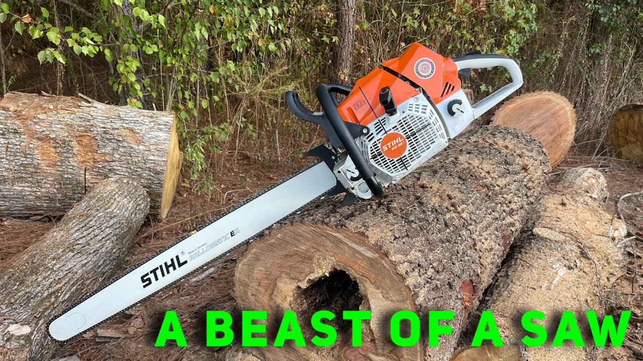Stihl 881 — самая большая бензопила, которую они производят, объёмом 122 куб. см.