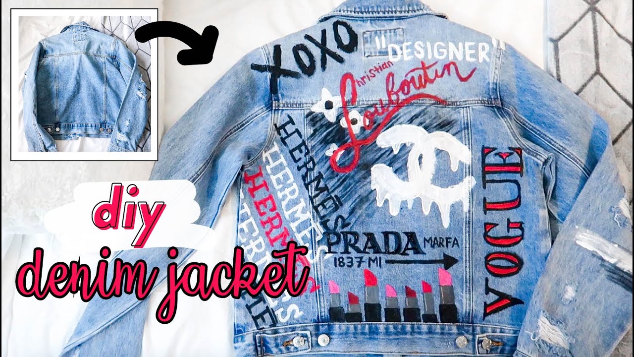 DIY DESIGNER DENIM JACKET!! (I did NOT expect it to turn out like this)