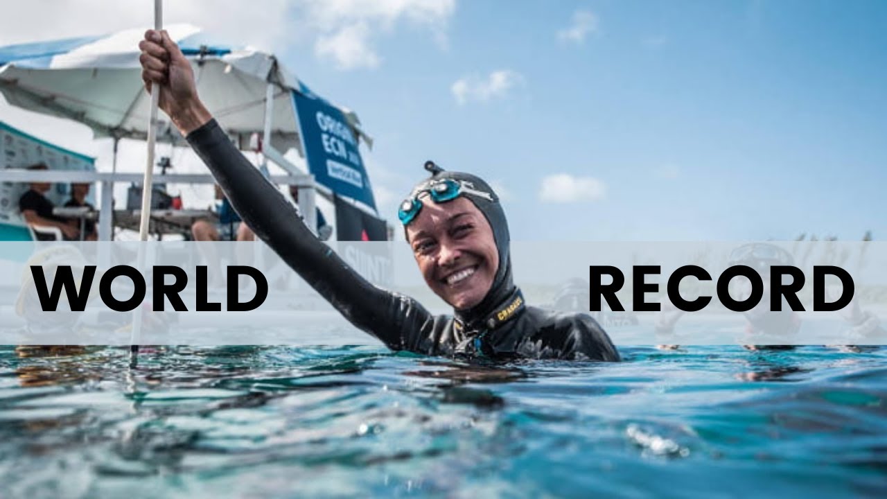 Freediving WORLD RECORD 101 Meters Free Immersion | Alessia Zecchini