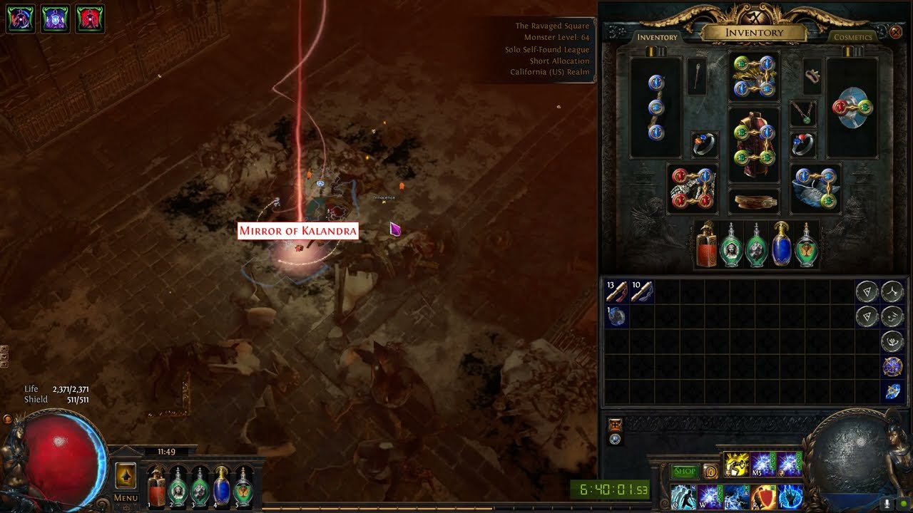 First time dropping the Mirror of Kalandra. POE A10 - practice run for 3.22 Trial of the Ancestors.