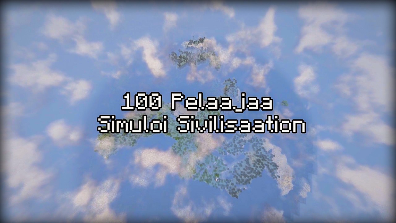 100 Pelaajaa Simuloi Sivilisaation Minecraftissa | Hakemukset auki!