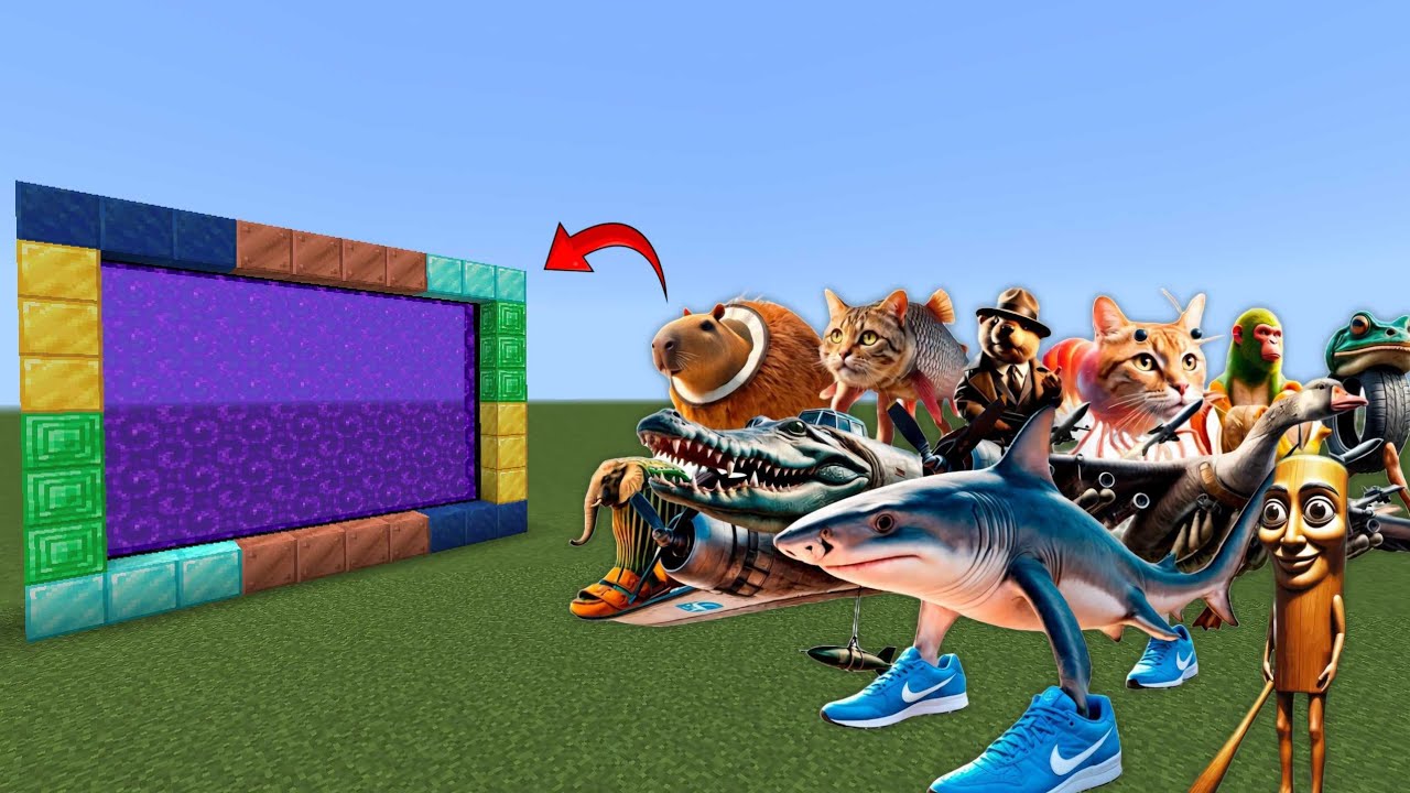 How To Make A Portal To Every Italian Brainrot Ai Animals In Minecraft