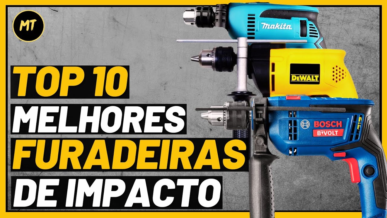 TOP 10 MELHORES FURADEIRAS DE 2026 | An&aacute;lise Completa e Detalhada! Bosch, DeWalt, Makita e Stanley.