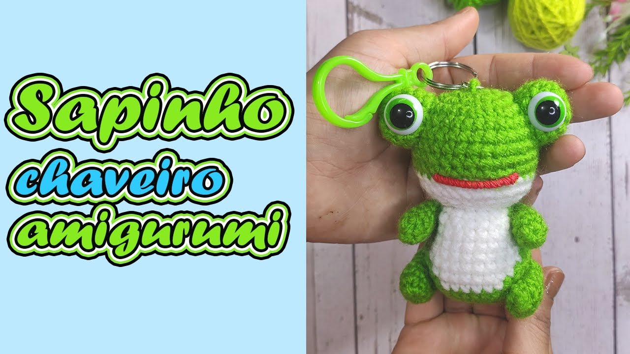sapinho chaveiro amigurumi part1