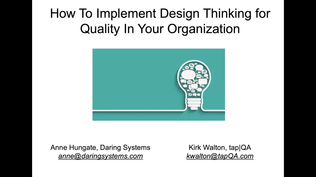 How To Implement Design Thinking For Quality In Your Organization