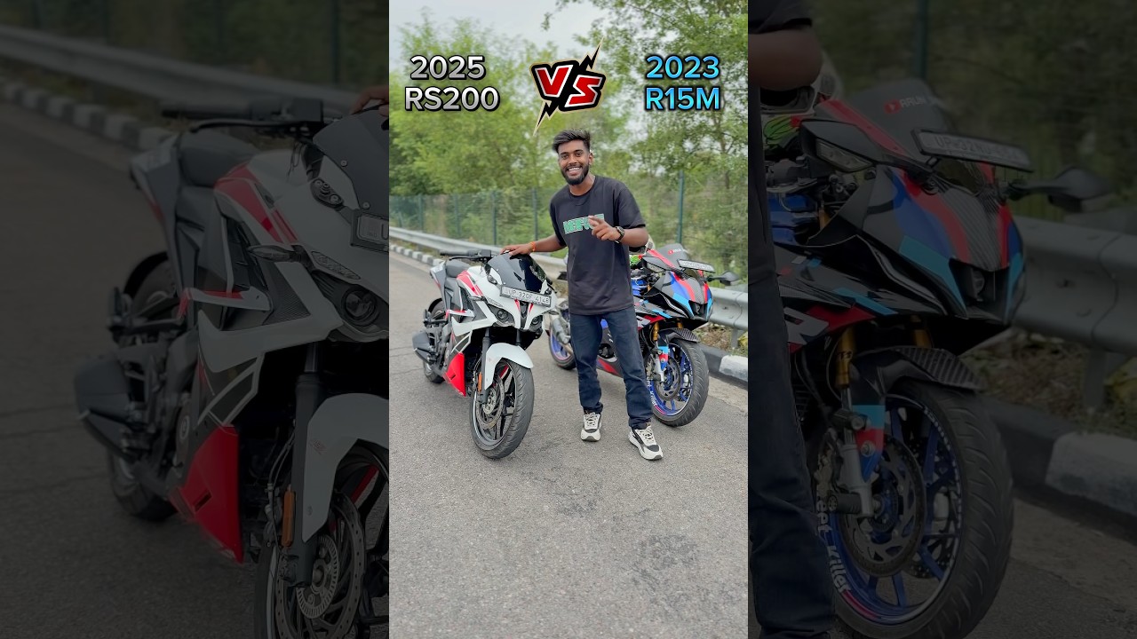 2025 rs200 vs r15m drag race 👍#shortvideo #youtubeshorts