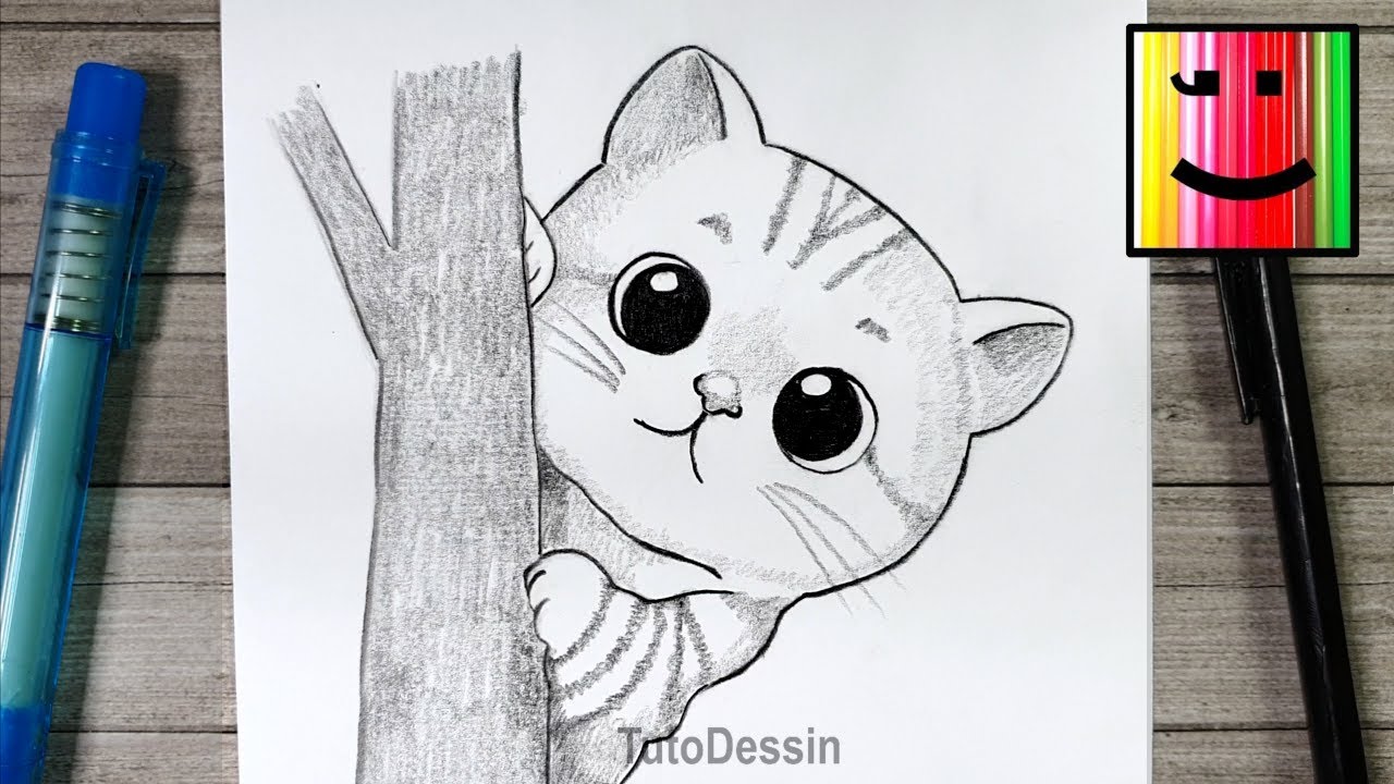 Comment dessiner un chaton mignon | Tutoriel dessin simple et expressif