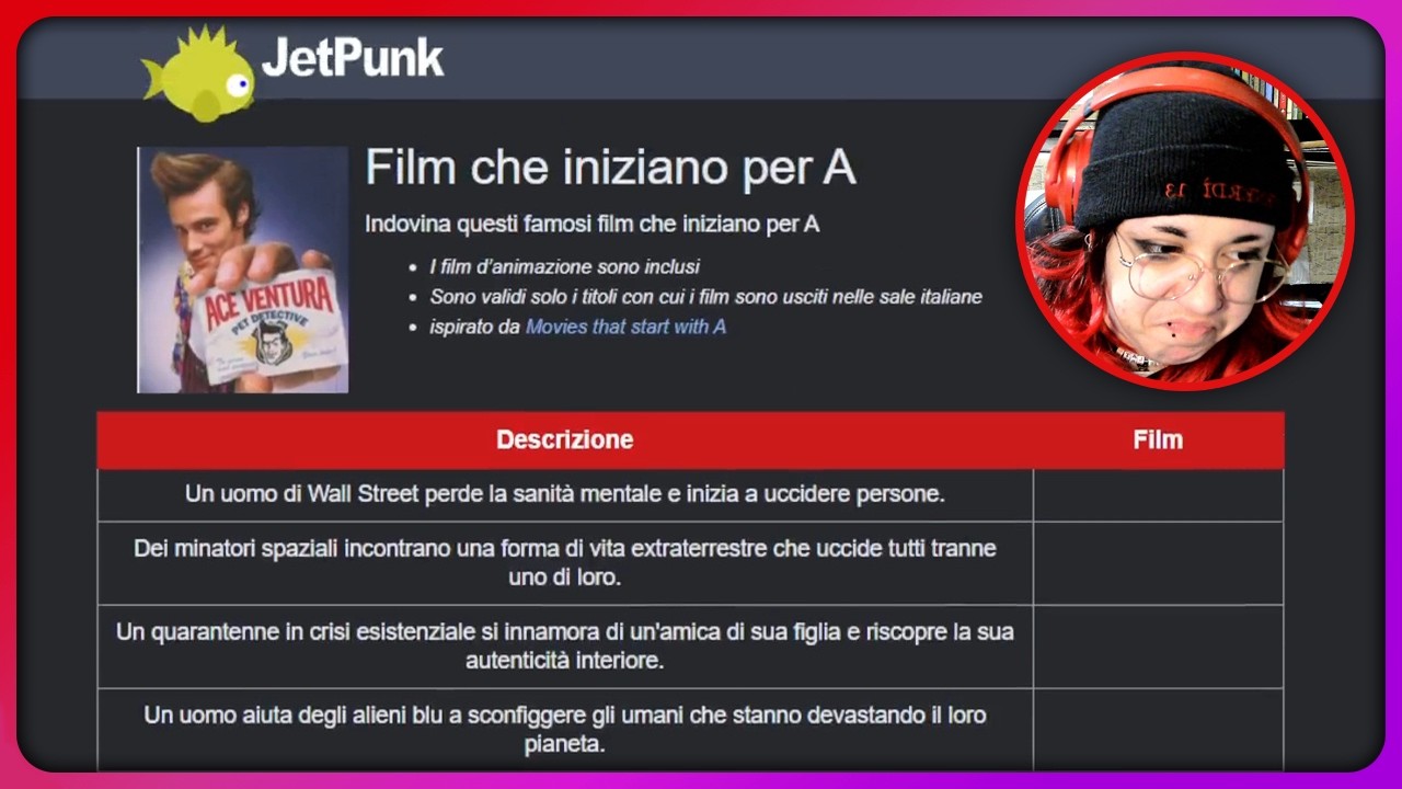 FILM CHE INIZIANO PER...