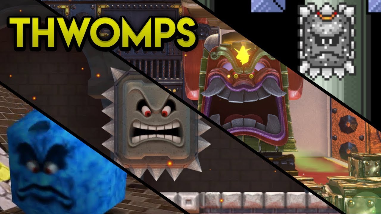 Evolution of Thwomps in the Super Mario Series (1988 - 2017)
