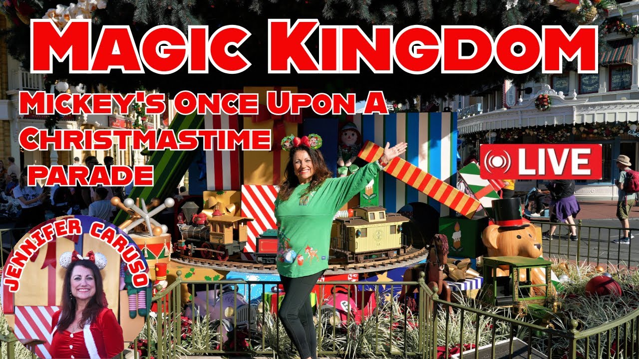 🔴LIVE Magic Kingdom  Walt Disney World  with  Mickey's Once Upon a Christmastime Parade  12/30/2025