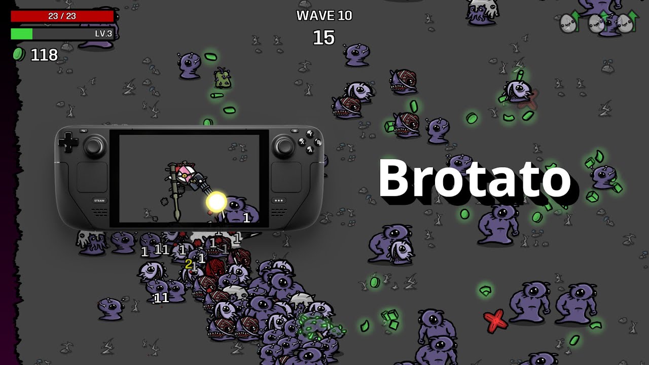 Brotato абсолютно сумасшедший (Steam Deck)