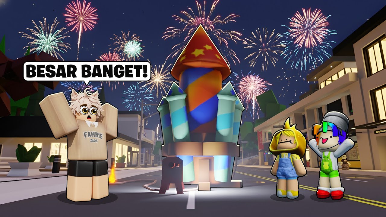 AKU MENYALAKAN KEMBANG API TERBESAR DI ROBLOX!! (SPESIAL TAHUN BARU)
