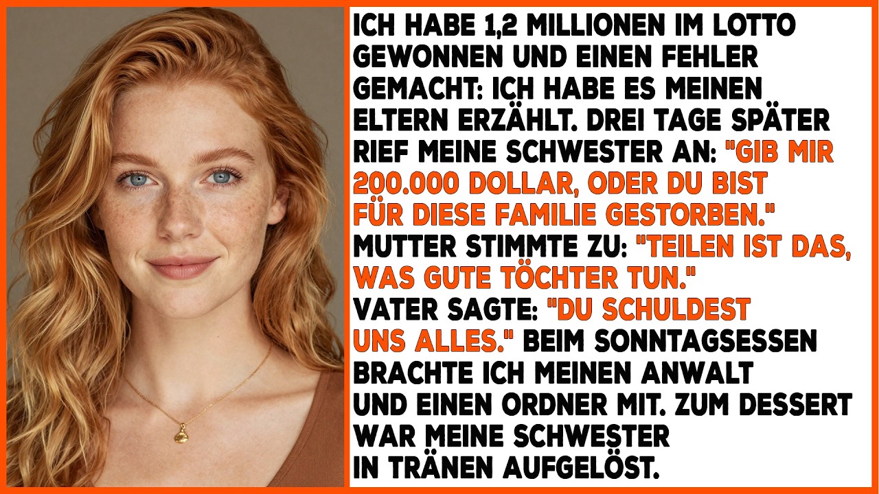 Meine Eltern beriefen ein 'Familientreffen' wegen meines Lottogewinns ein – mein Vater ist noch vor