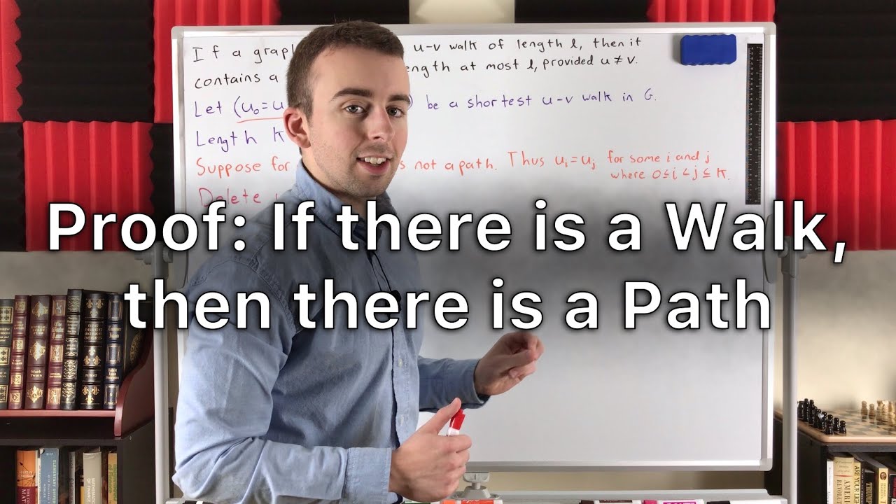 Proof: If There is a u-v Walk then there is a u-v Path | Every Walk Contains a Path, Graph Theory