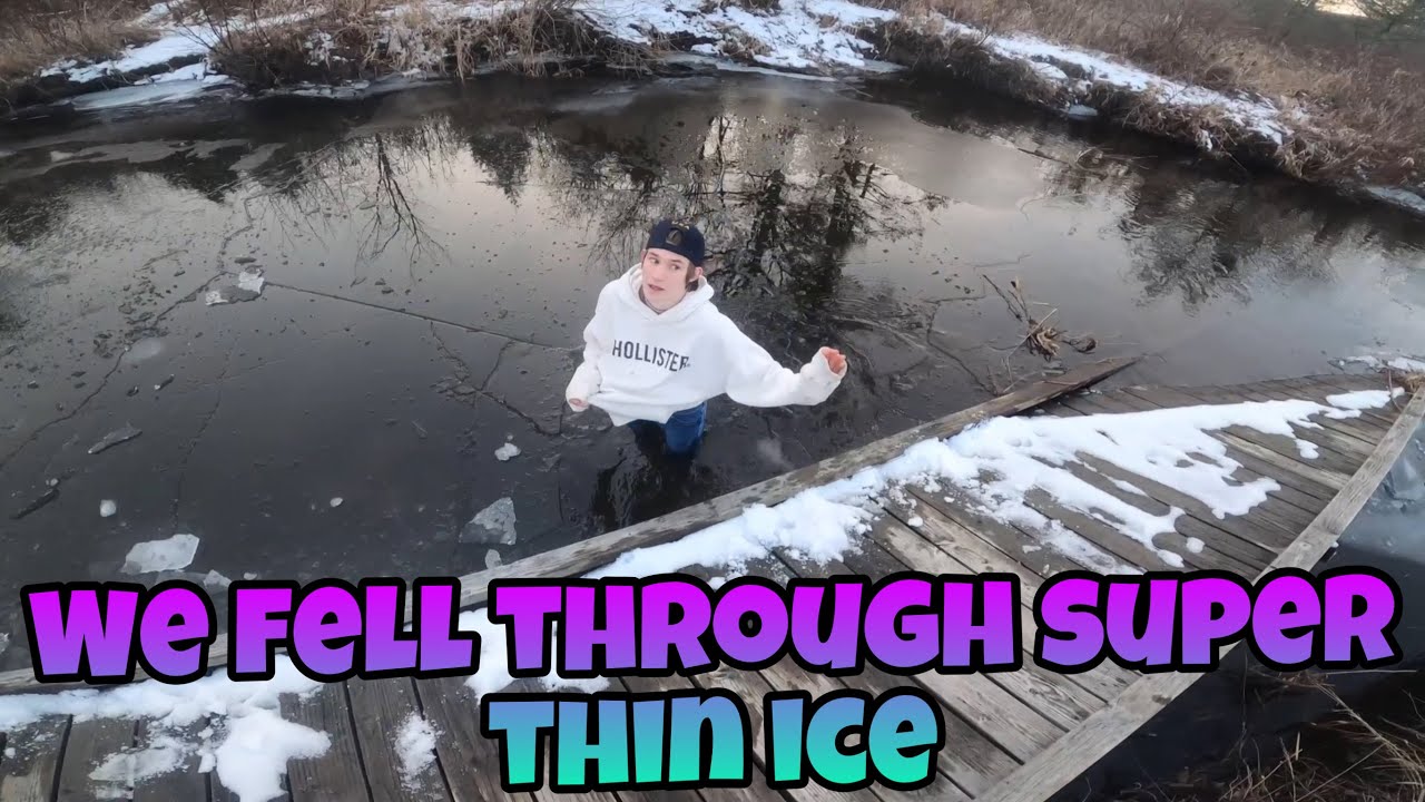 Мы провалились под очень тонкий лед!!