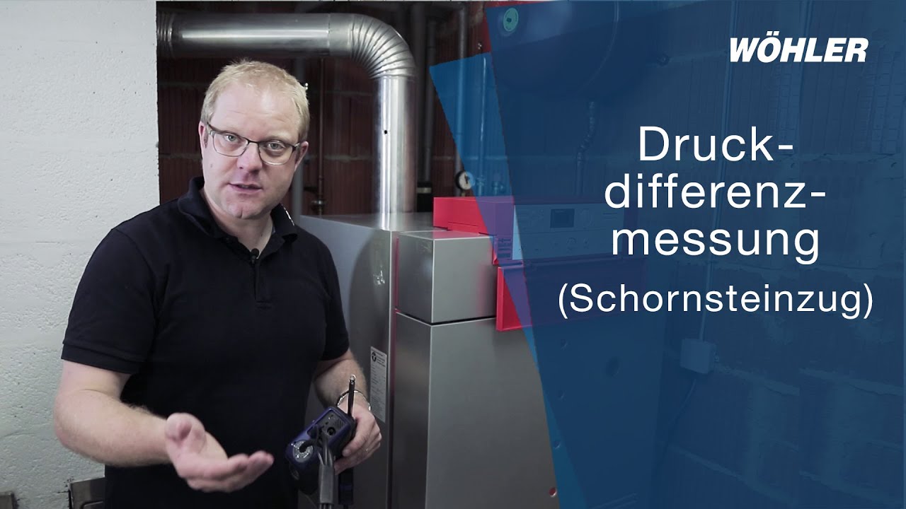 Druckdifferenzmessung (Schornsteinzug)