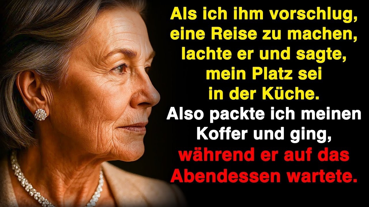 Er sagte, ich soll in der Küche bleiben, als ich reiste; jetzt reise ich und komme nicht zurück!
