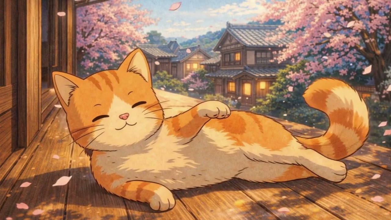 A Warm Day with Kiko 🌸 |  Soft Wind & Relaxing Music Vibes | Cozy Day Routine |