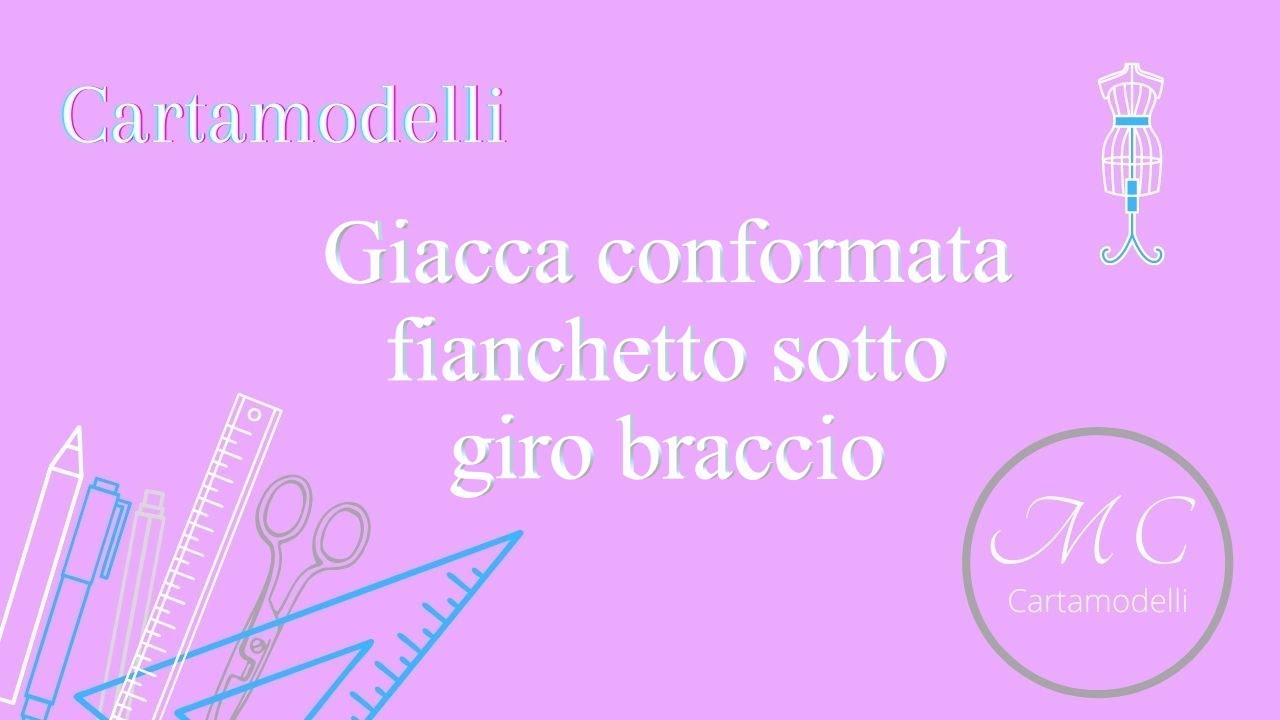 Giacca conformata fianchetto sotto giro braccio(variante taglie grandi).