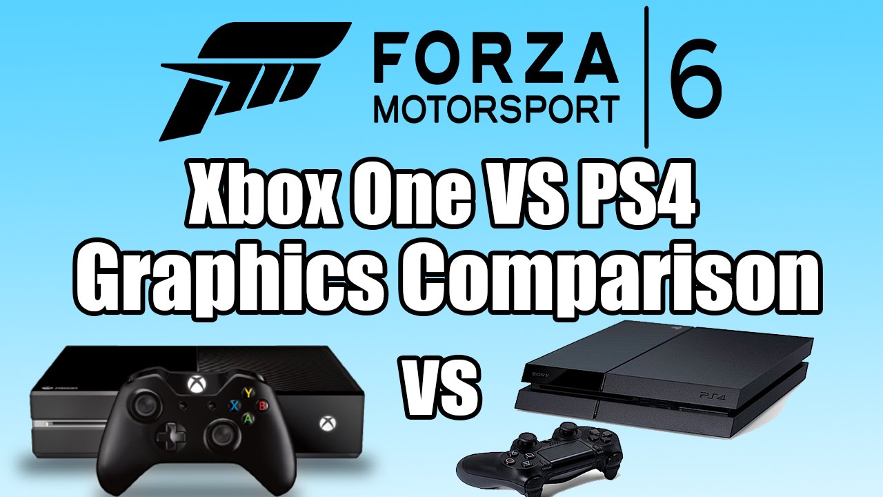 FORZA 6 PS4 vs Xbox One Graphics Comparison 1080p 60fps
