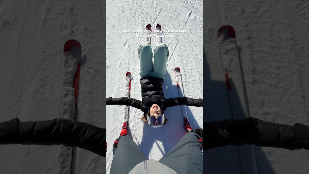Our first time skiing! 😍 With whom do you wanna go? ⛷️ @f