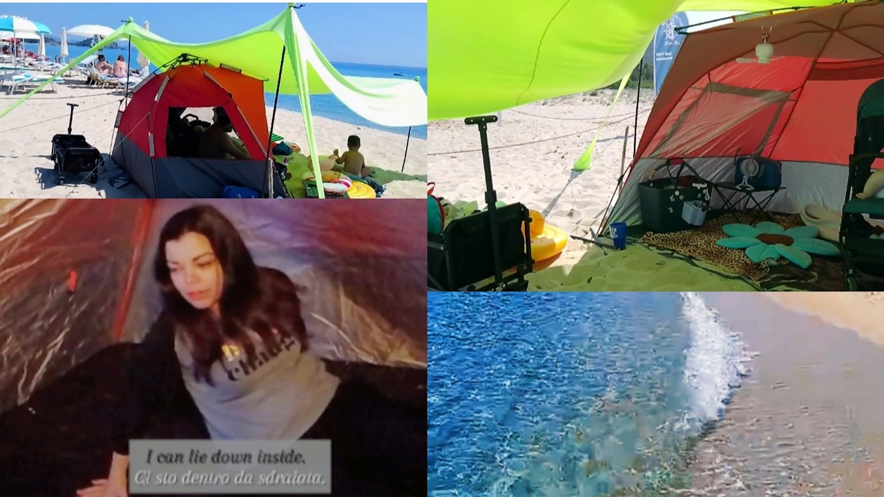 Summer Beach Day in Sardinia: Tent & Wagon Unboxing 🏖️ ASMR (Vlog Cap. 1)