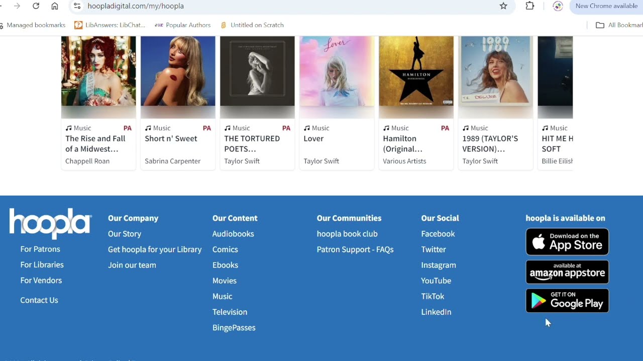 How to use Hoopla for audiobooks, music, video, ebooks, and more!