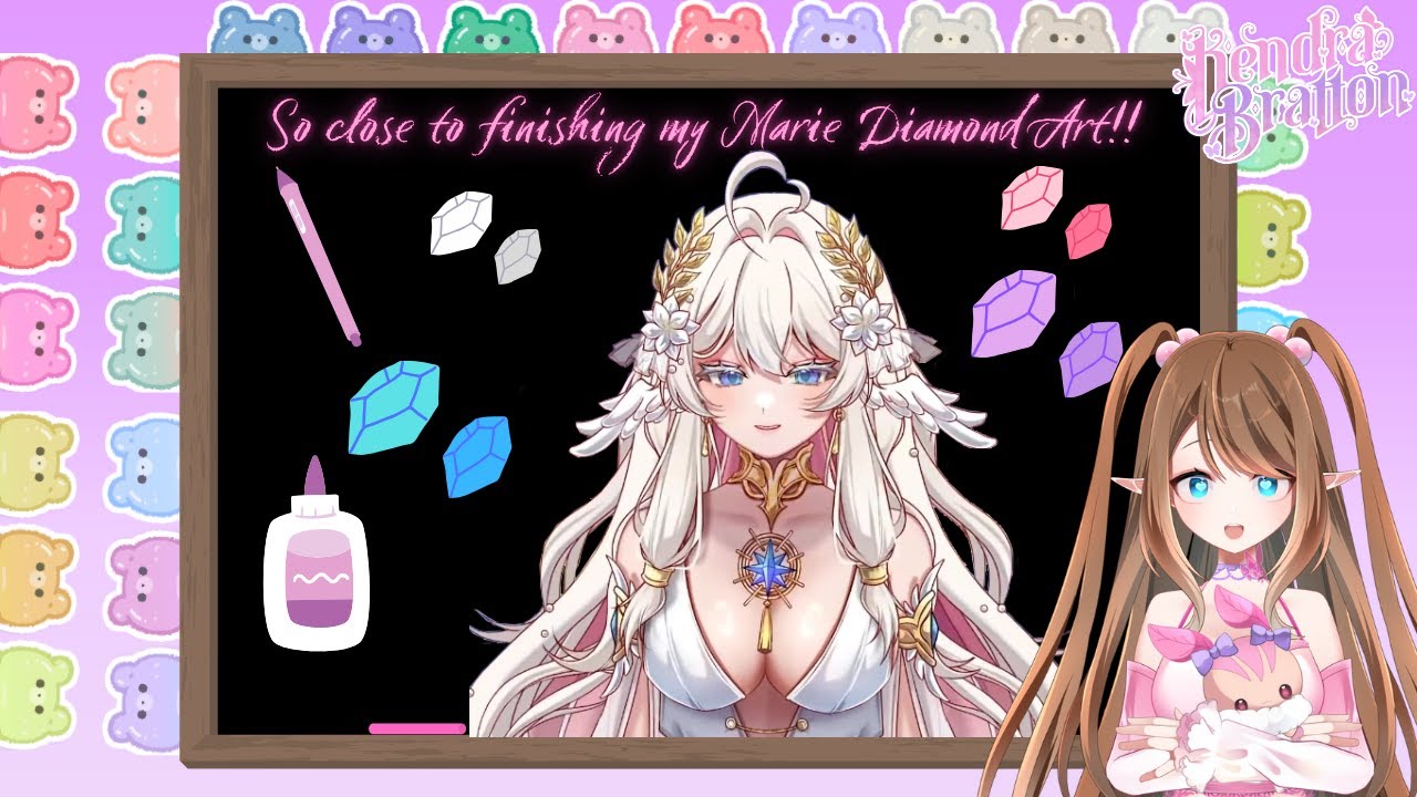 [Diamond Art Handcam] So close to finishing my Marie Art!!| Kendra Bratton Fairy VTuber  #vtuber