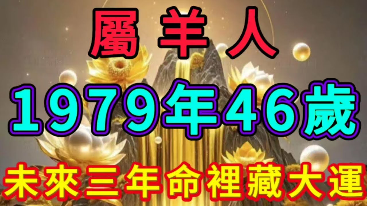 定了！1979 年屬羊人 46 歲起，未來 3 年命裡藏大運！這 3 件事決定你能否接住福氣！#運勢 #感情 #補財庫旺財氣 #財富 #意識