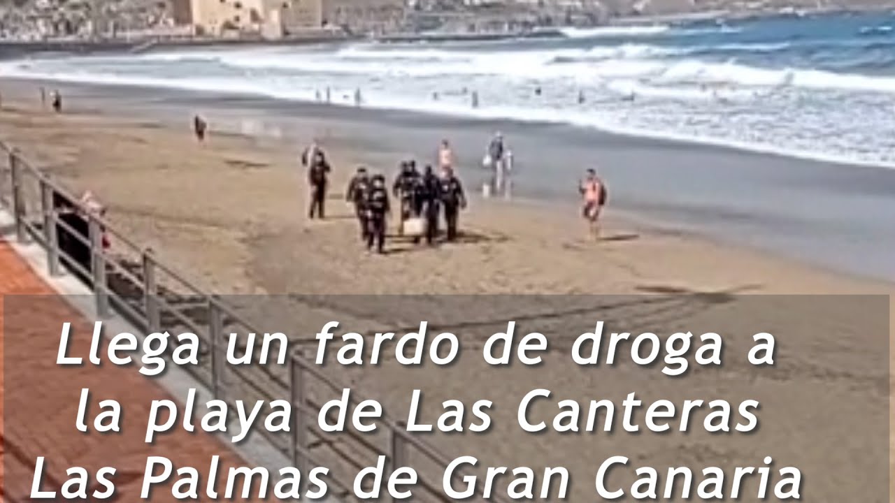 Llega un fardo de droga a la playa de Las Canteras - Las Palmas de Gran Canaria