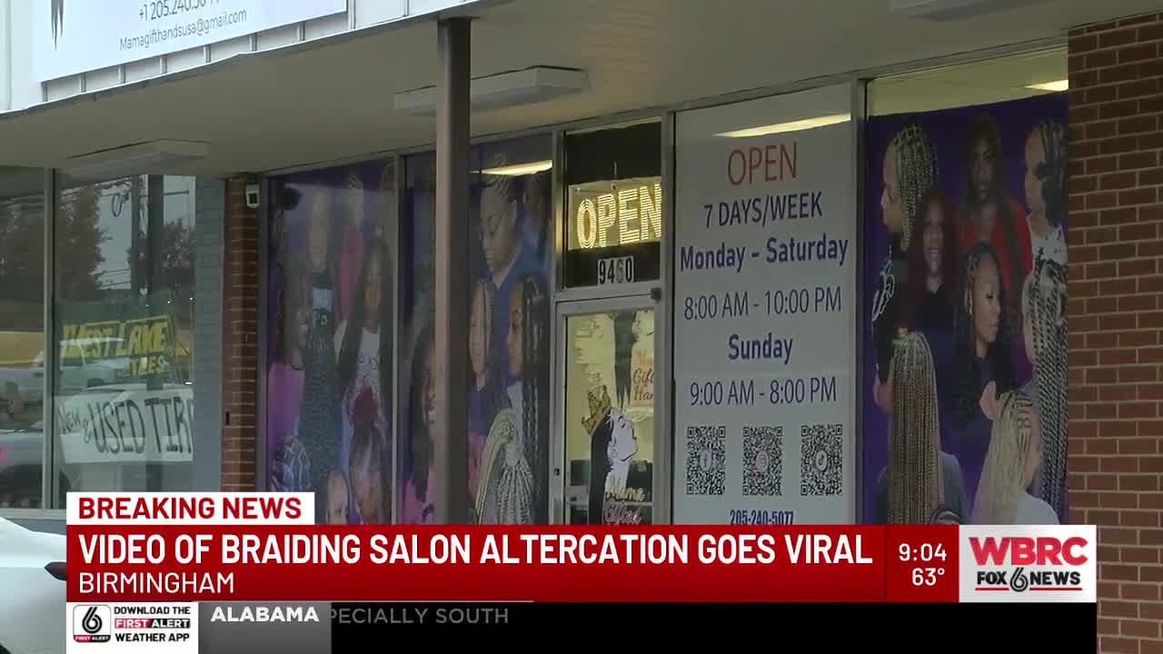 Video of braiding salon altercation in Birmingham goes viral