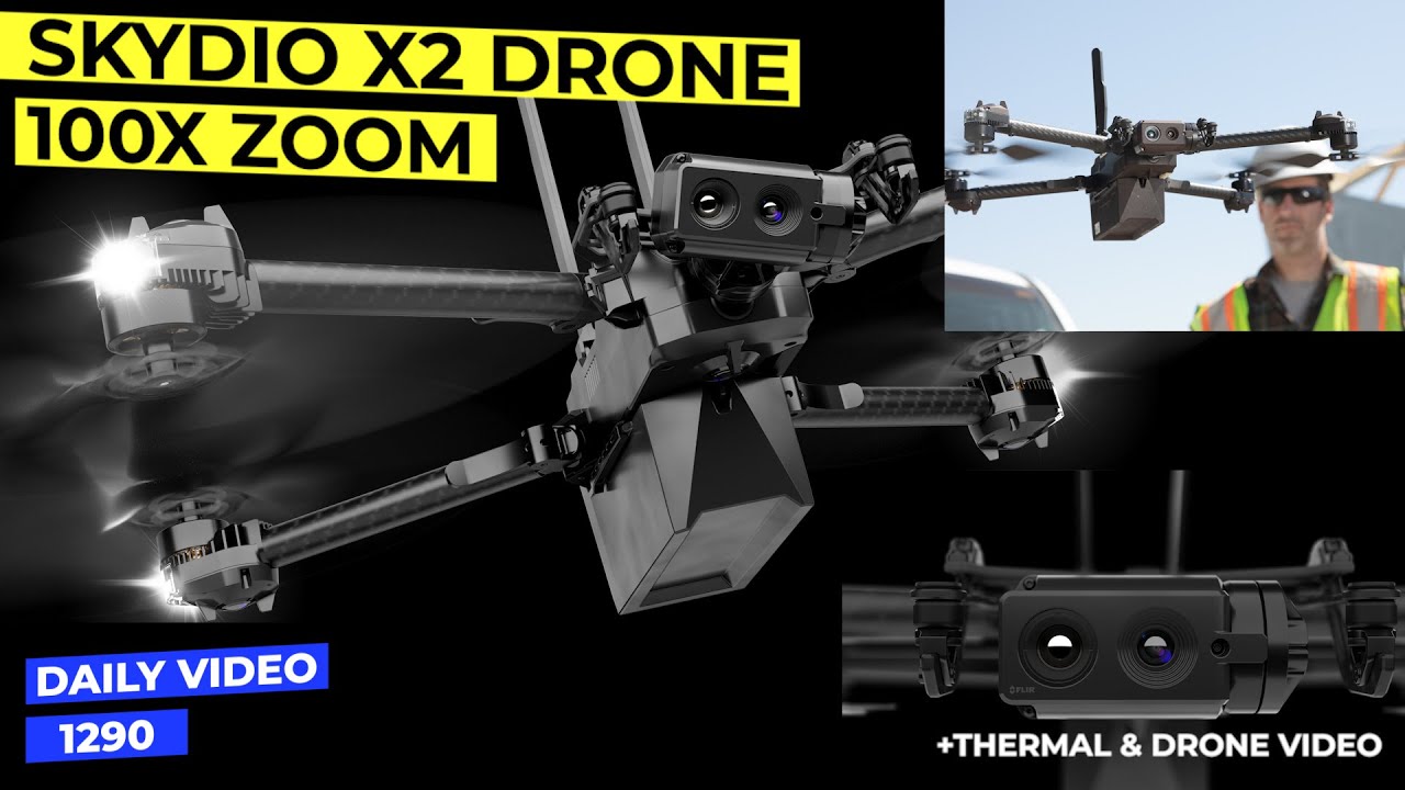 Skydio X2 Drone Autonomy Enterprise 100x Camera Zoom And Thermal