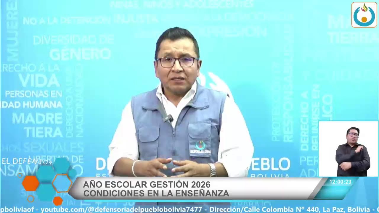EL DEFENSOR CON EL PUEBLO: AÑO ESCOLAR GESTIÓN 2026 – CONDICIONES EN LA ENSEÑANZA