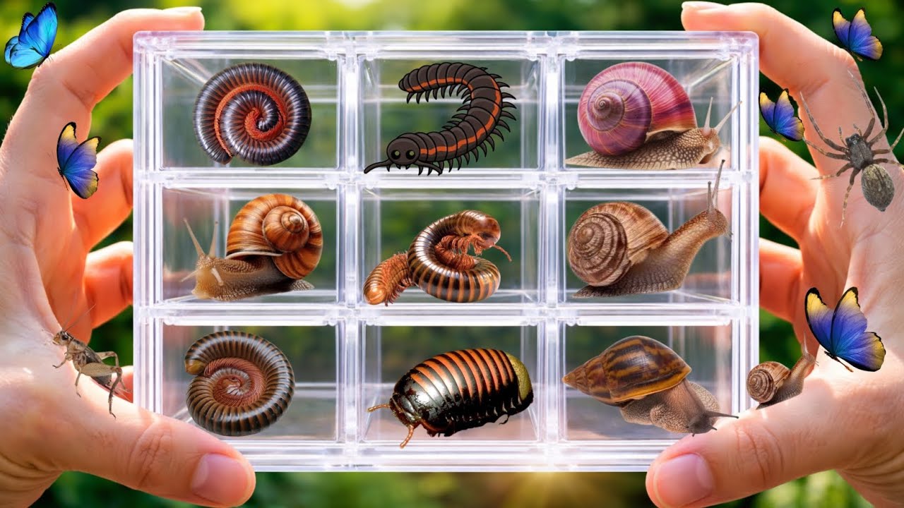 catching exotic animals, I caught millipedes and snails #millipede #snail #animals 