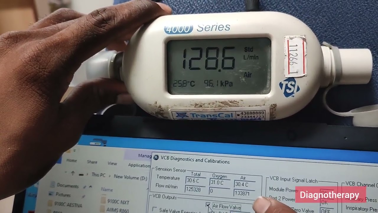 How to check Ventilator reading | Ventilator Flow Checking | Biomedical Engineering | Diagnotherapy