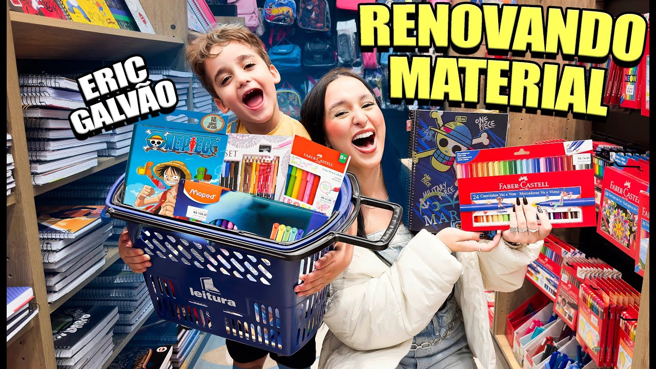 COMPRANDO MATERIAL ESCOLAR NO MEIO DO ANO DO ERIC!