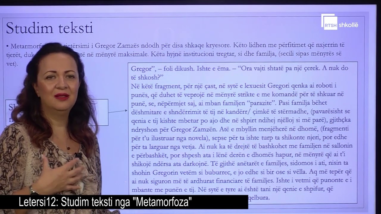Studim teksti nga “Metamorfoza