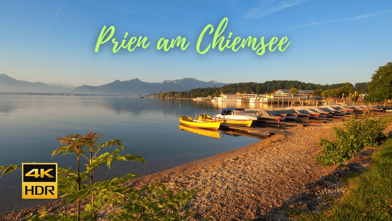 Prien am Chiemsee Walking Tour - Exploring the Enchanting Beauty - Bavaria, Germany - 4K HDR