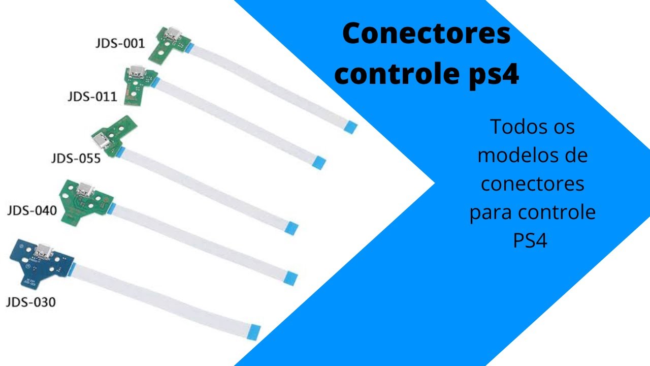 todos os modelos de conectores do controle PS4, JDS-001,JDS-011,JDS-030,JDS-040 e JDS-055.