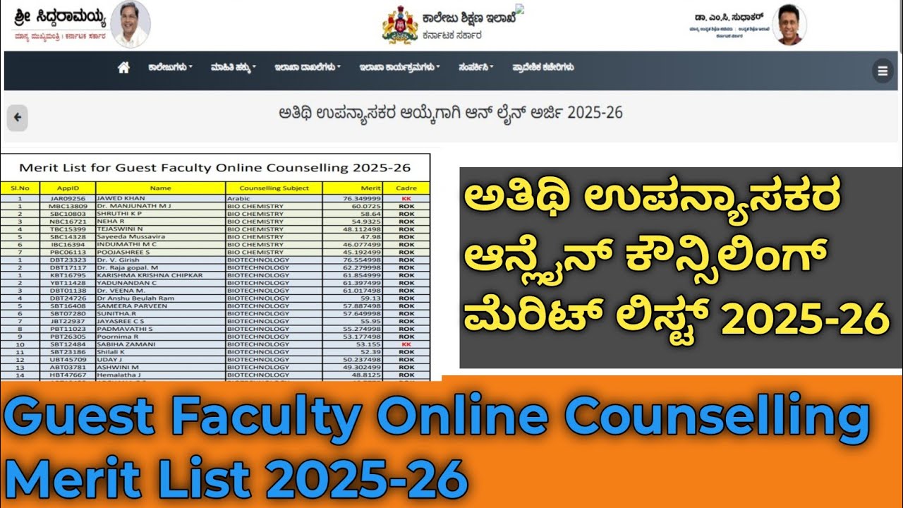 how to check guest faculty merit list 2025 | Guest Faculty New Update | Guest Faculty Recruitment |