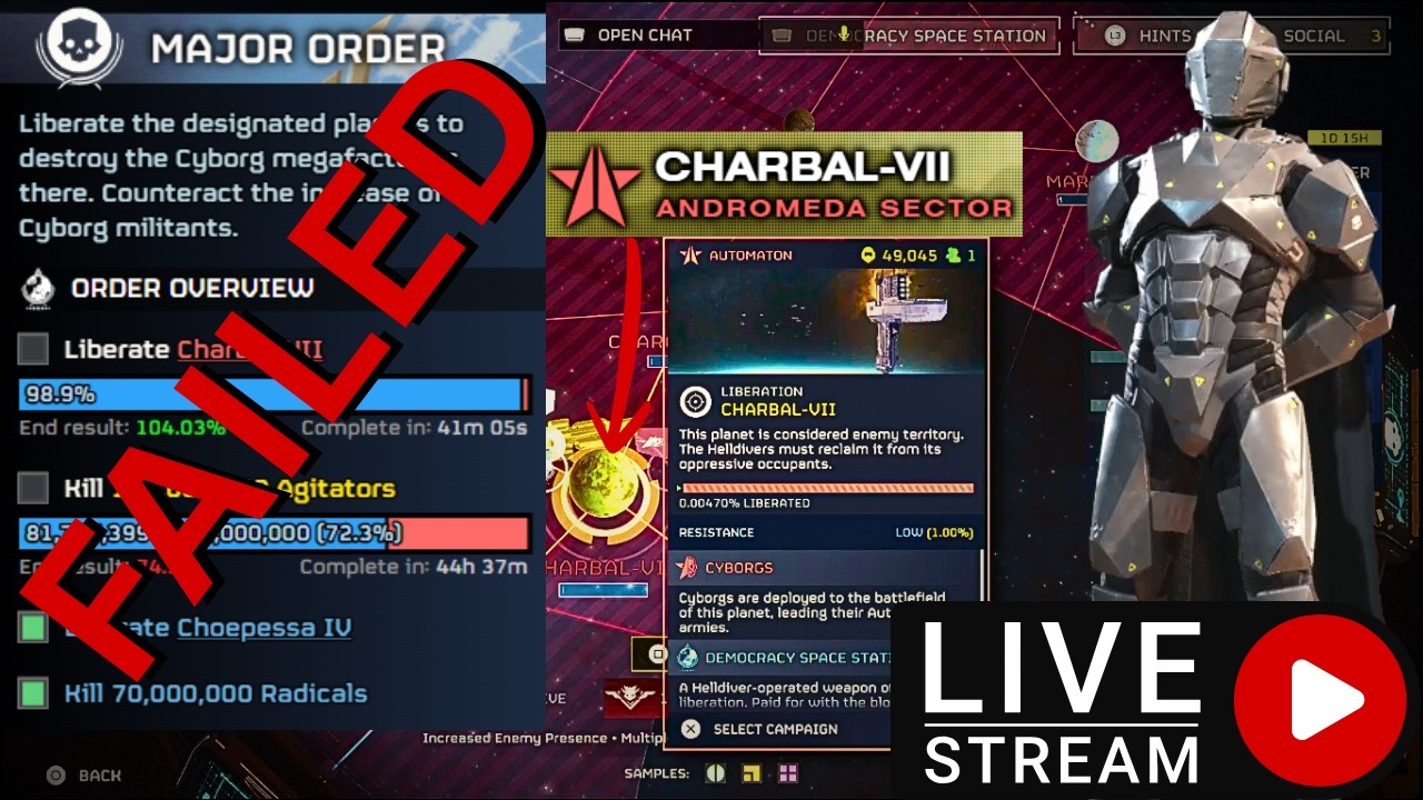 🔴LIVE - HELLDIVERS 2⚡DESTROYING MEGAFACTORY⚡ROAD TO 1,000 SUBS