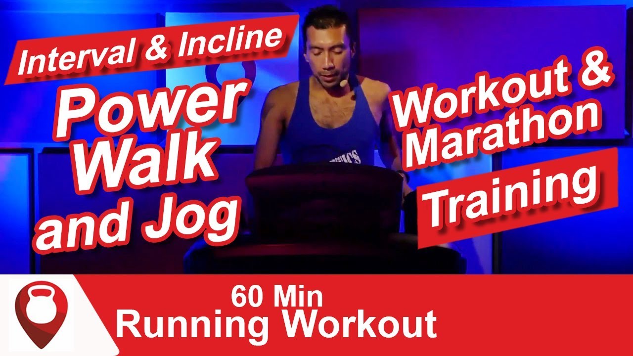 Interval & Incline Power Walk and Jog | 60 Min Running Workout & Marathon Training | Fitscope Studio