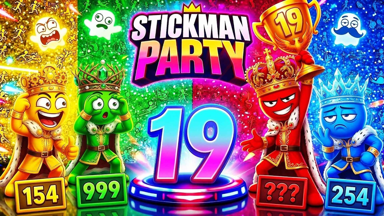Stickman Party Tournament Mode 1234 Players Mini Games Update part 19