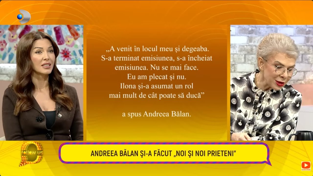Follow us! - Andreea Balan si-a facut “noi si noi prieteni”! Declaratii uluitoare!