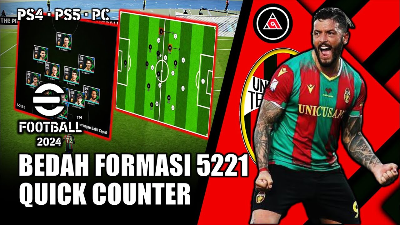 TIM GUREM JADI SEREM | FORMASI SERANGAN BALIK CEPAT EFOOTBALL 2024