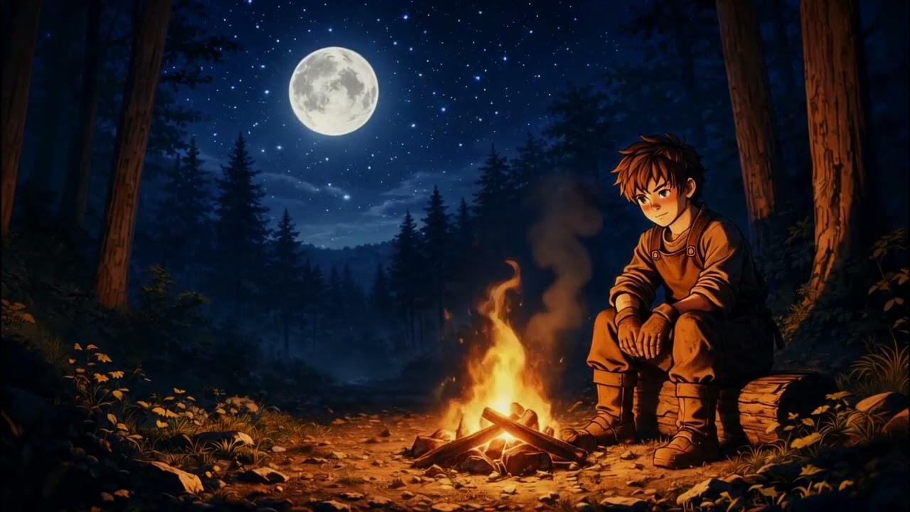 Finally found a place to rest ... (Medieval ambience and campfire at night)
