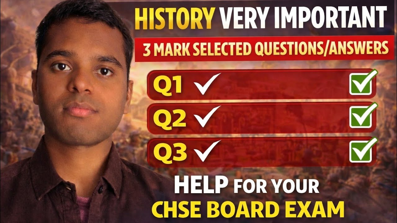 3MARK SELECTED QUESTIONS ANSWER|| +2 CHSE BOARD EXAM 2026// VERY IMPORTANT  CLASS #boardexam