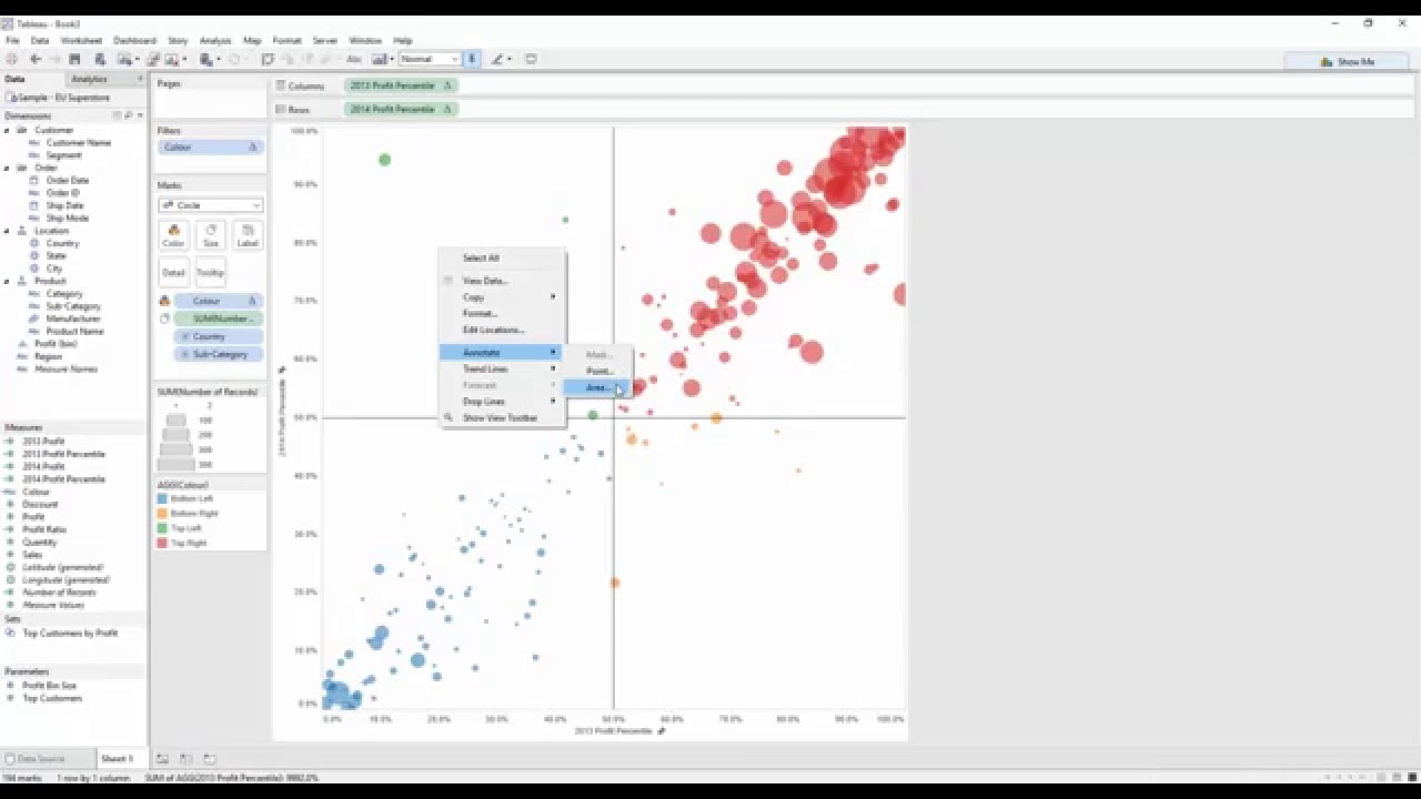 Tableau Good to Great: Quadrant Analysis