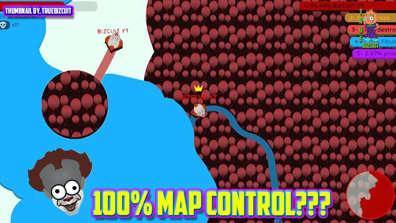 PAPER.IO 3 100% MAP CONTROL [CLOWN] TRYING TO COVER ENTIRE MAP IN PAPERIO | NEW IO GAME 2019